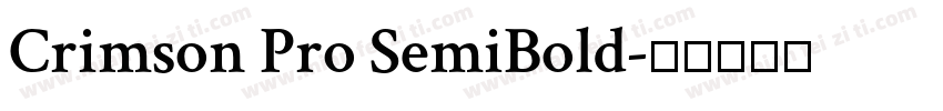 Crimson Pro SemiBold字体转换